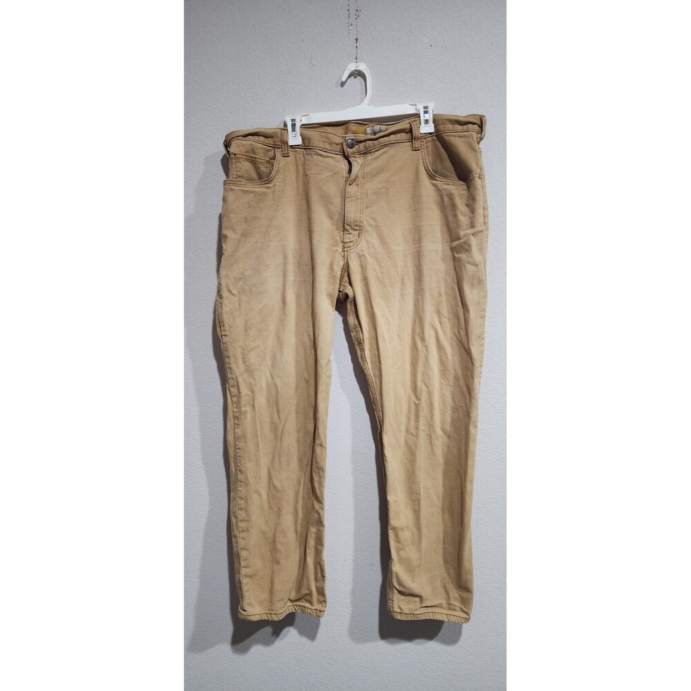 Carhartt Mens Relaxed Fit Tan Casual Pants Size 42X30